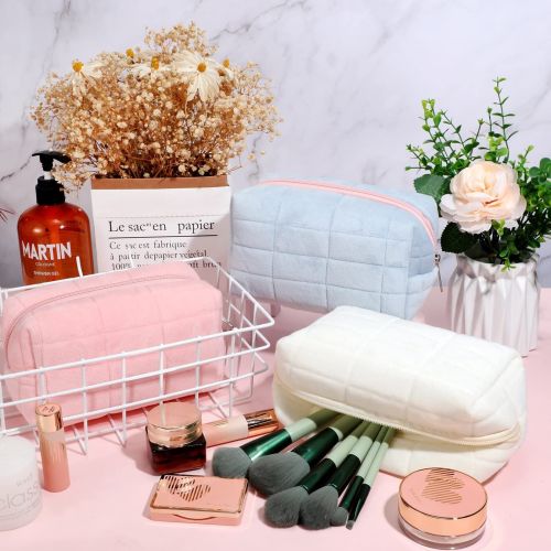 Plush Makeup Bag Checkered Cosmetic Bag Cosmetic Travel Bag Large Zipper Travel Toiletry Bag Portable Multi Functional Capacity Bag Cute Makeup Brushe Plush Makeup Bag Checkered Cosmetic Bag Cosmetic Travel Bag Large Zipper Travel Toiletry Bag Portable Multi Functional Capacity Bag Cute Makeup Brushe